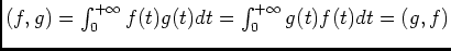 $ (f+\lambda g,h)=(f,h)+\lambda (g,h)$