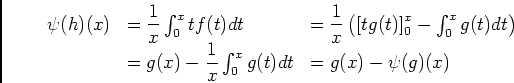 $ g(x)=\ds\int_0^xf(t)dt$